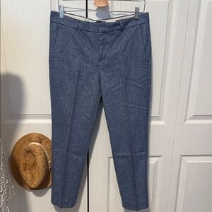 Banana Republic Avery fit blue wool-blend ankle lined pants Woven in Italy 8